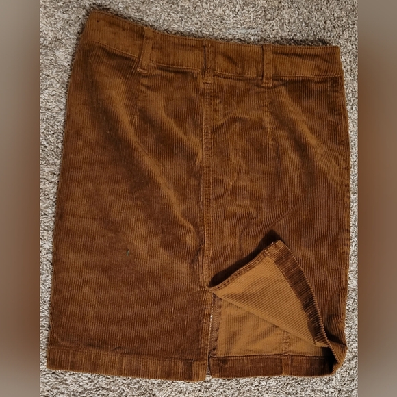 Brown Corduroy Skirt - Picture 3 of 6